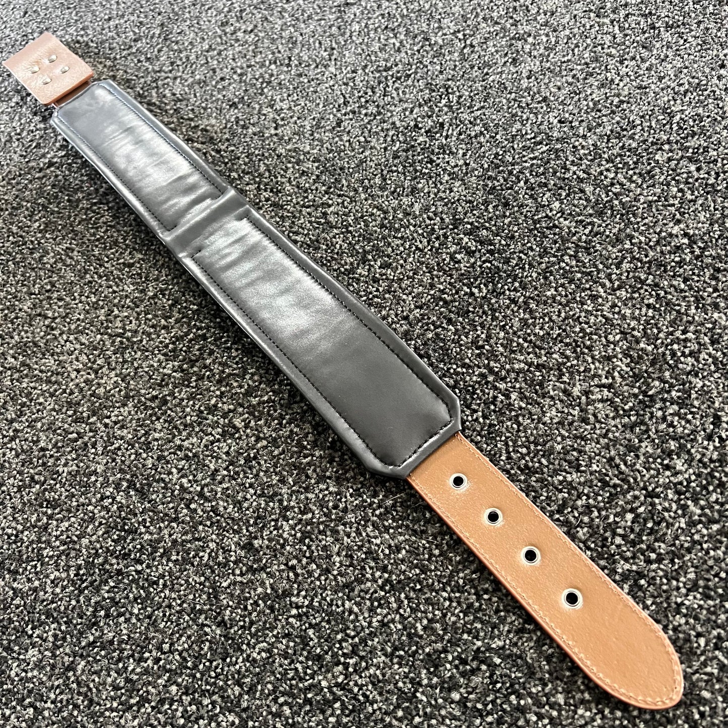 Studded Spiked, Heavy duty Leather Padded Collar 57-66cm