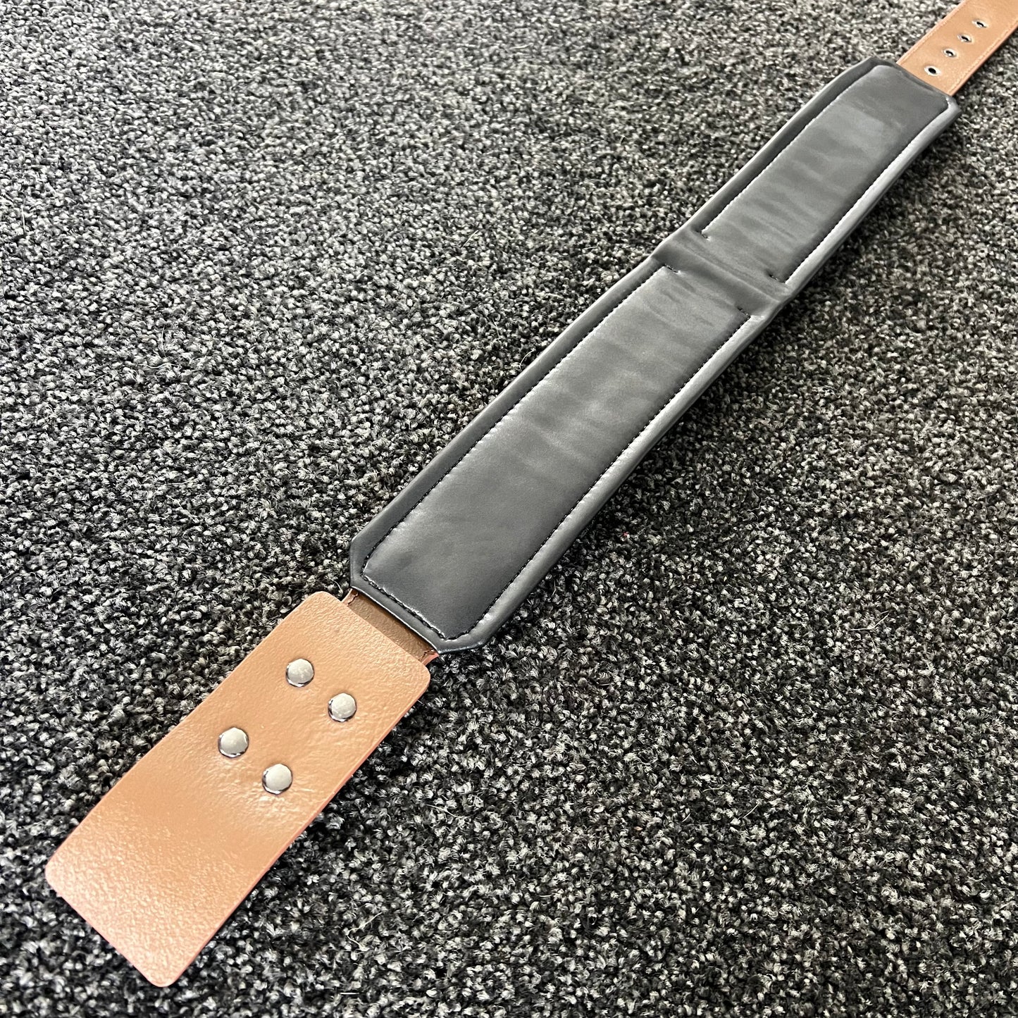 Studded Spiked, Heavy duty Leather Padded Collar 57-66cm