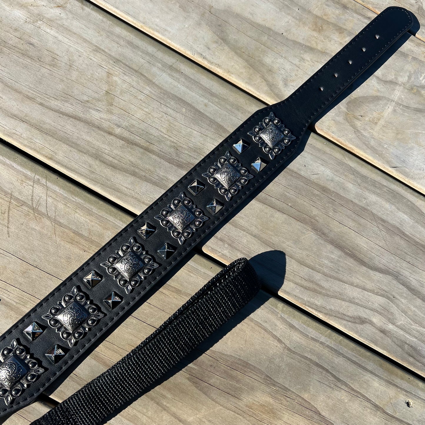 Black & Silver Collar set 37-45cm