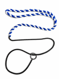 Blue & White Black Snake Show Lead – 120cm