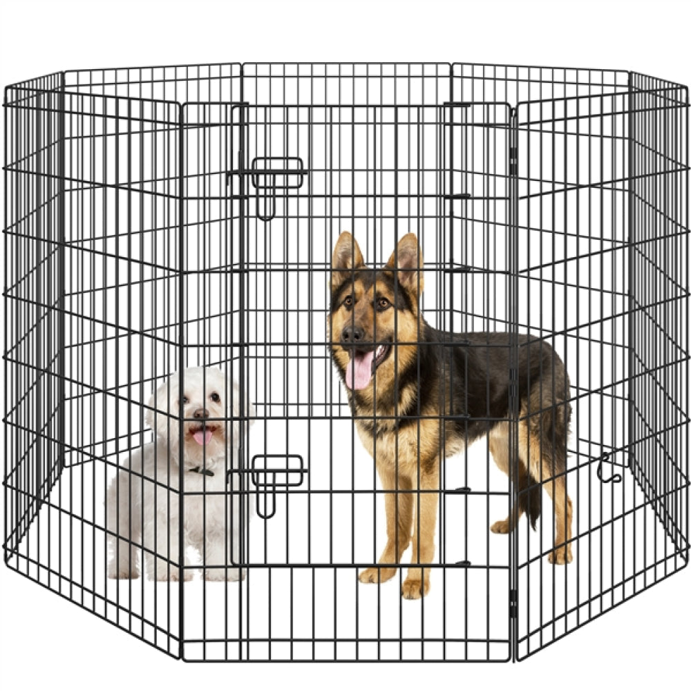 8 Panel Foldable Metal Dog Exercise Pen
