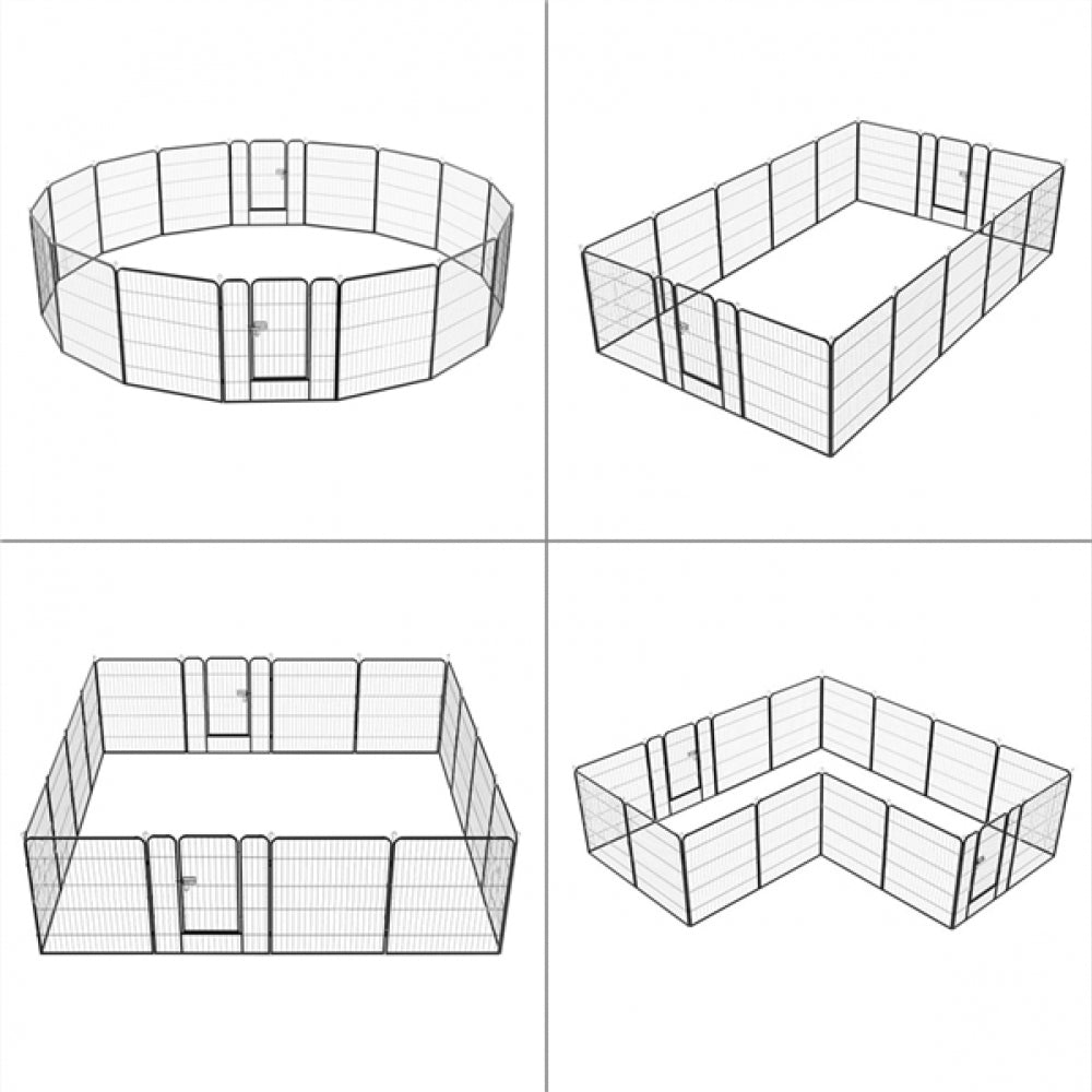 24 Panels Heavy Duty Dog Pen 19.2 Metre Length Overall