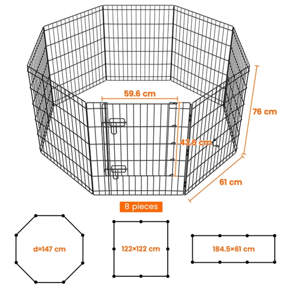 Foldable Metal Dog Exercise Pen Dog Pen