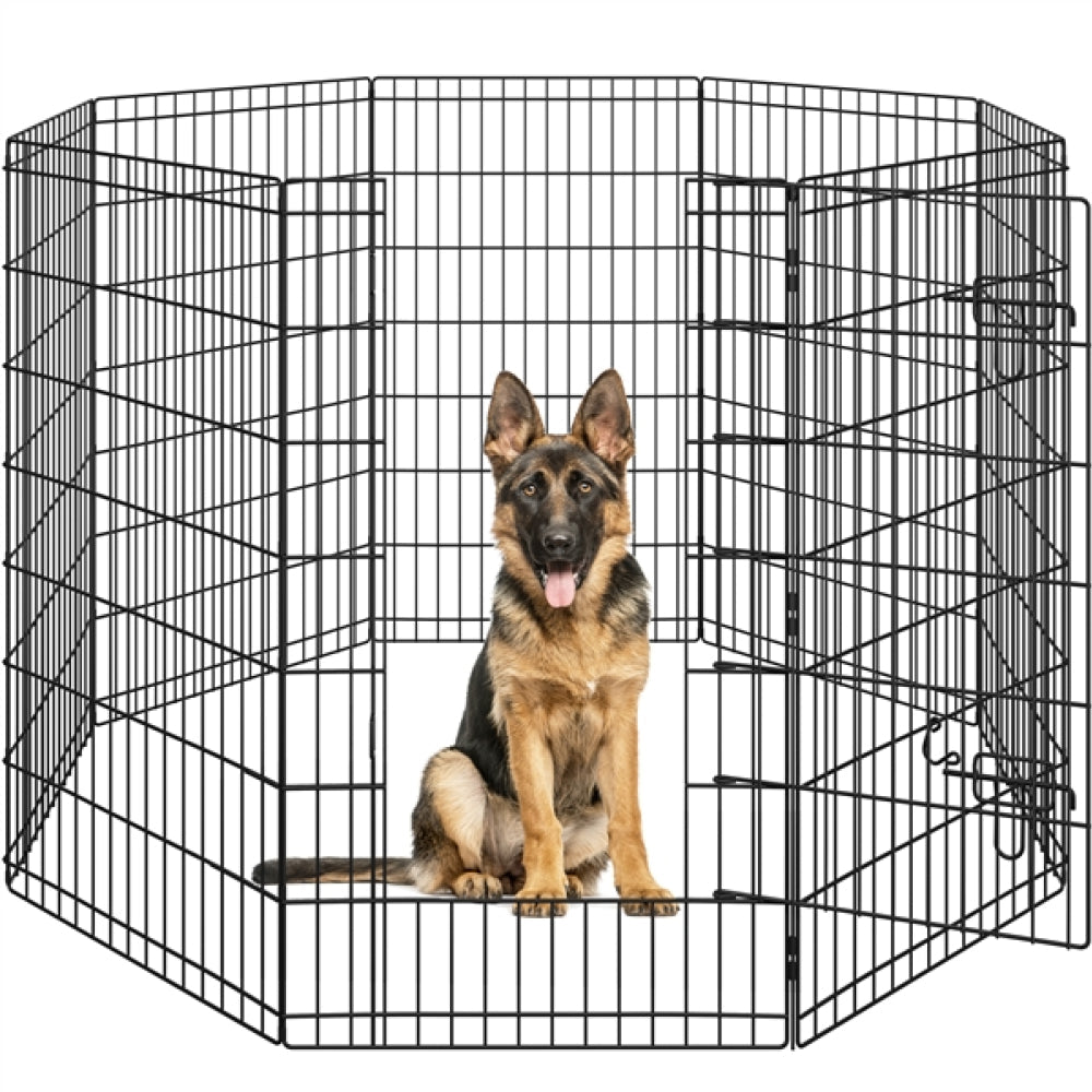 8 Panel Foldable Metal Dog Exercise Pen