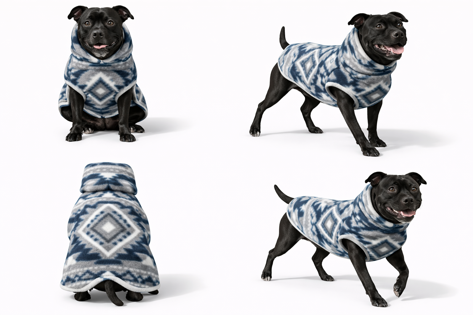 Stafford Snuggie Coat | Winter Dog Fleece for Staffordshire Bull Terriers