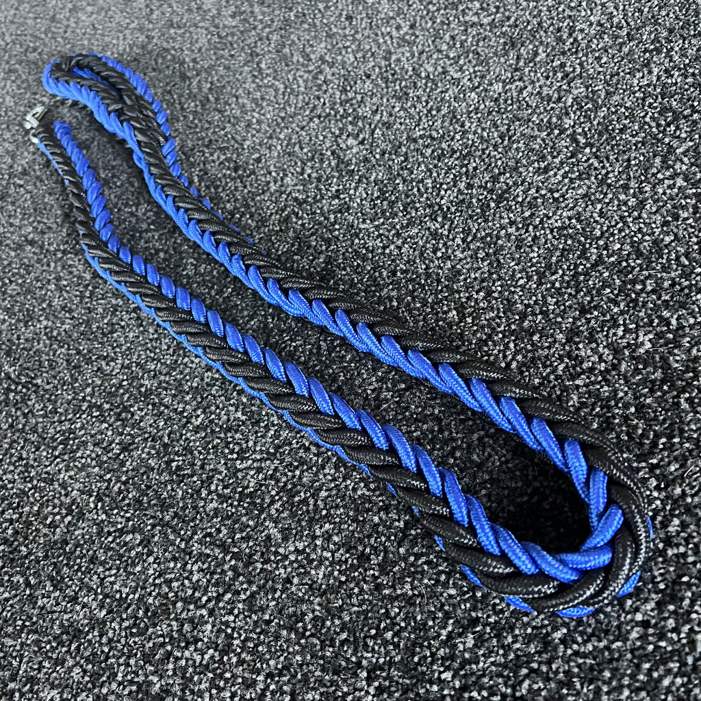 Rope Leash Black & Blue 125cm / 2cm