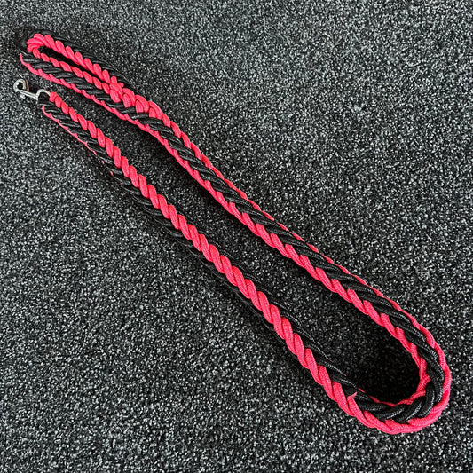 Rope Leash Black & Red 125cm / 2cm
