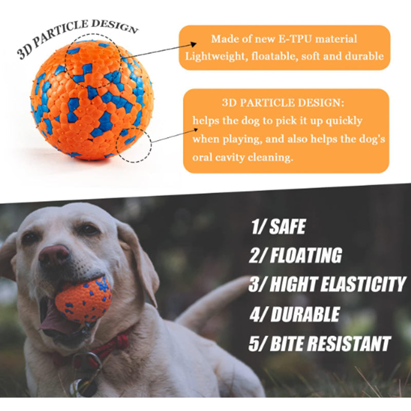 4pcs Bouncy Balls for Dogs Small Breed Lightweight Durable Solid Dog Ball S