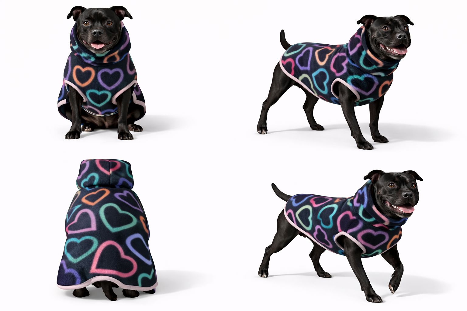 Stafford Snuggie Coat | Winter Dog Fleece for Staffordshire Bull Terriers