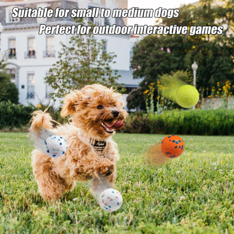 4pcs Bouncy Balls for Dogs Small Breed Lightweight Durable Solid Dog Ball S