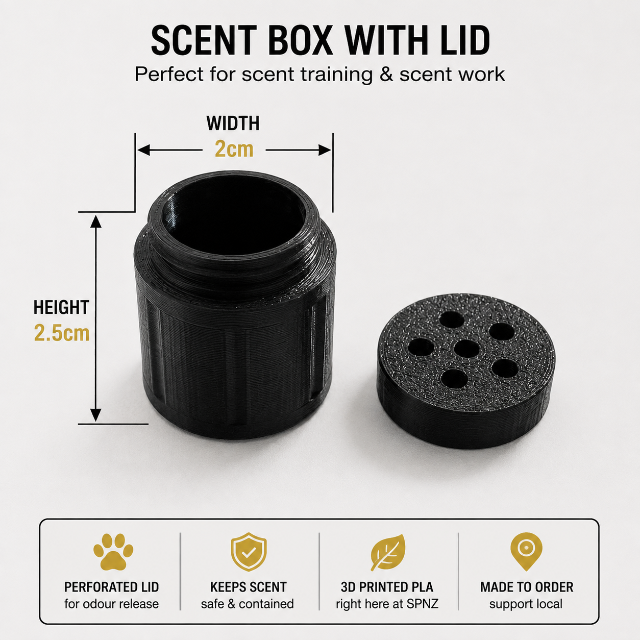 Dog Scent Training Box with Lid | Nose Work | SPNZ