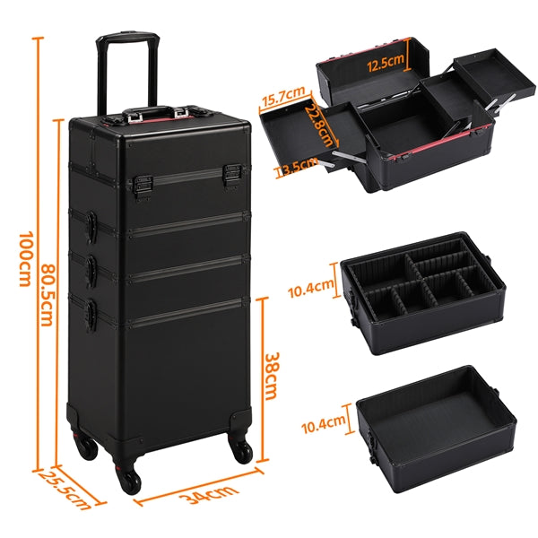 4-in-1 Aluminum Cosmetic Case