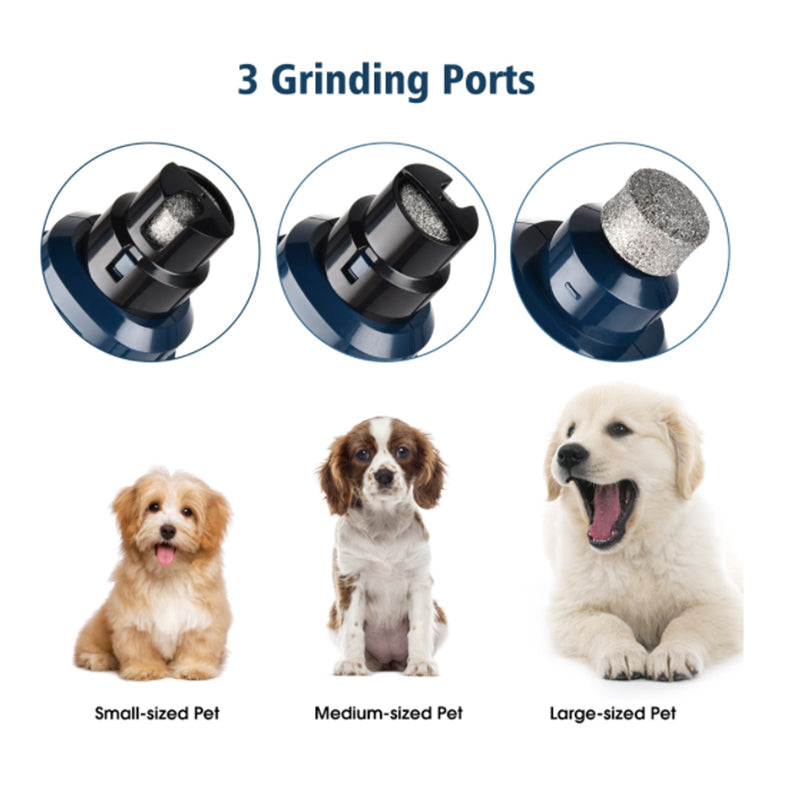 Dog Nail Grinder with LED Light - Upgraded 2-Speed Electric Pet Nail Trimmer B