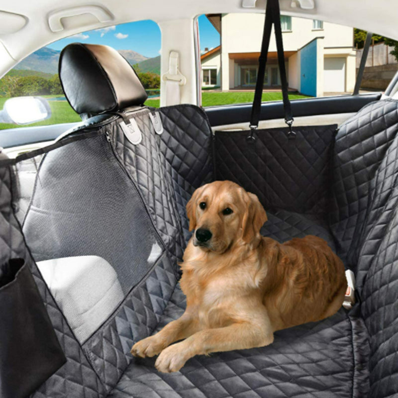 Back Seat Standard Dog Hammock Cover for Car w/ Mesh Window, Waterproof, Nonslip
