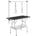 Foldable Pet Grooming Table Stainless Steel Arm Frame Height Adjustable