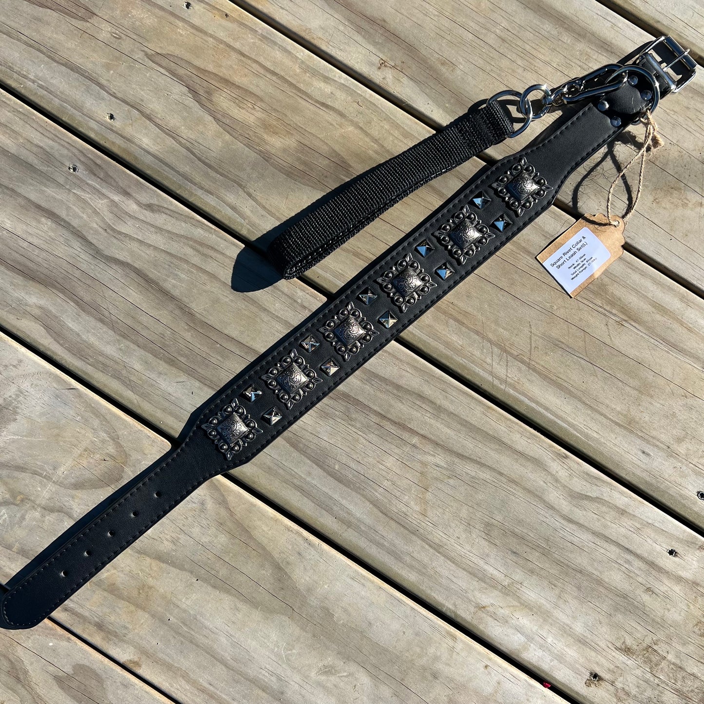 Black & Silver Collar set 37-45cm