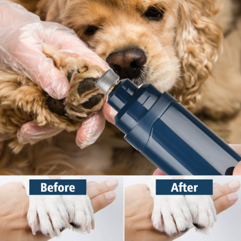 Dog Nail Grinder with LED Light - Upgraded 2-Speed Electric Pet Nail Trimmer B