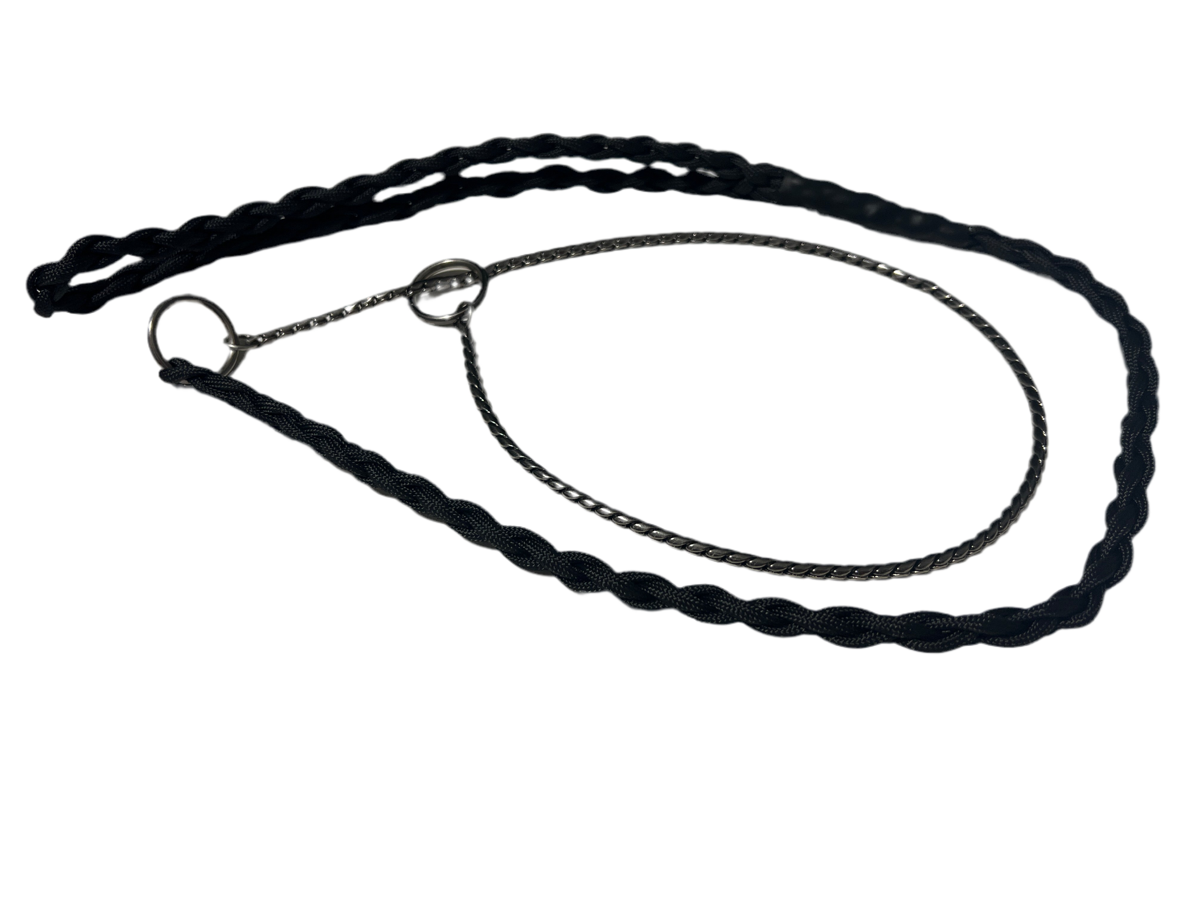 4 Braided Snake Leash – black snake, Black Show Ring Lead
