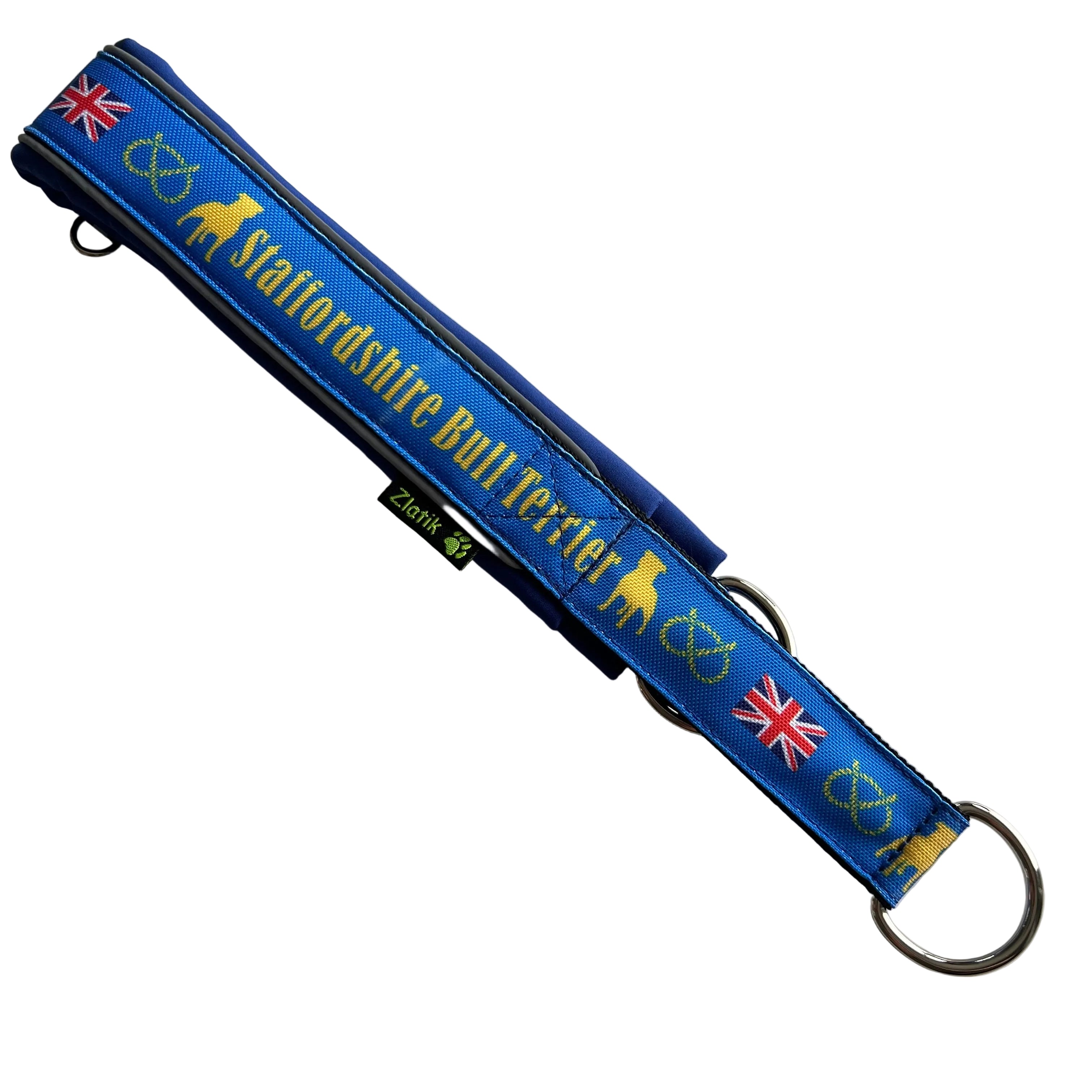 Blue & Yellow Soft Martingale Collar