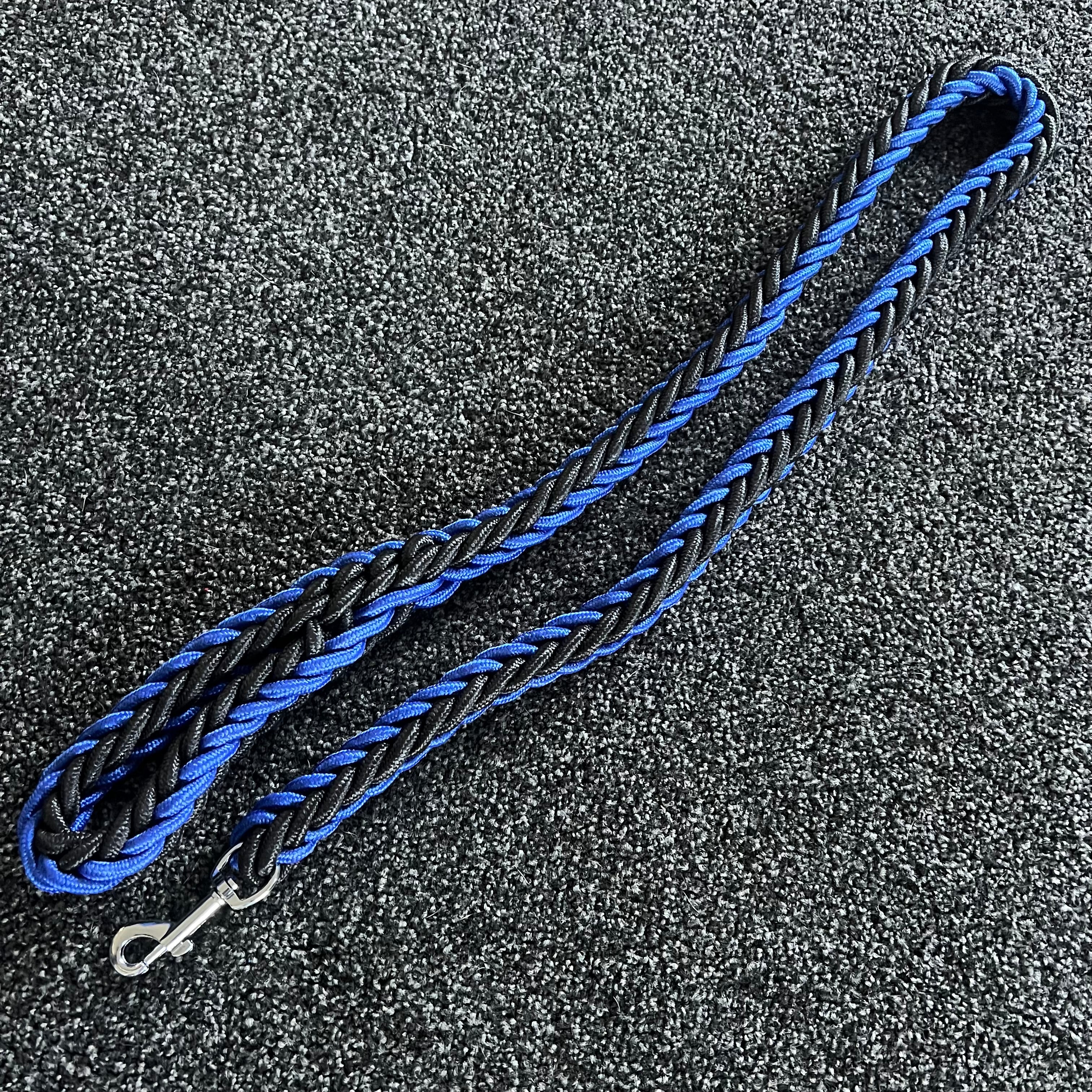 Rope Leash Black & Blue 125cm / 2cm