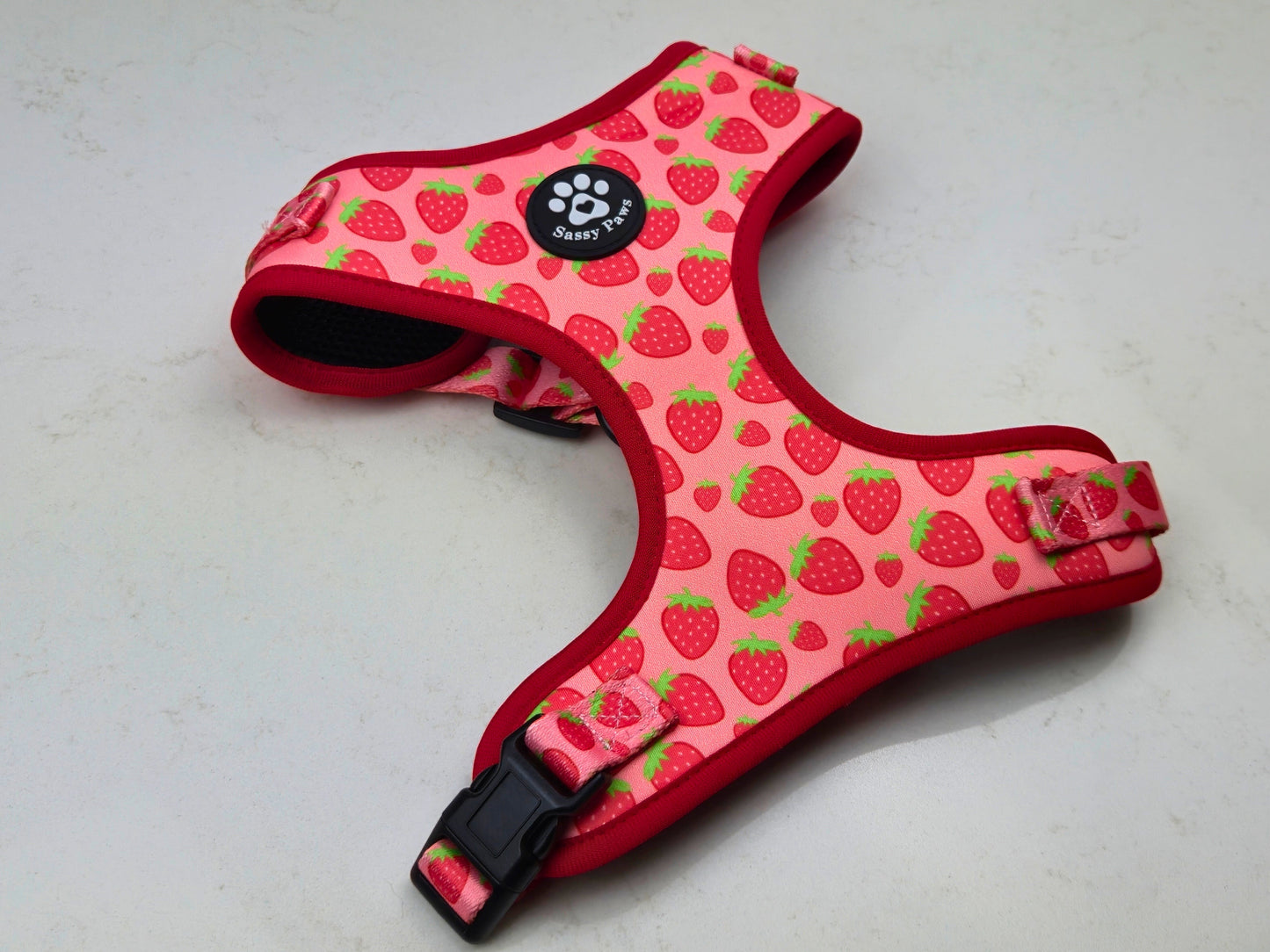Adjustable Dog Harness - Strawberry Field