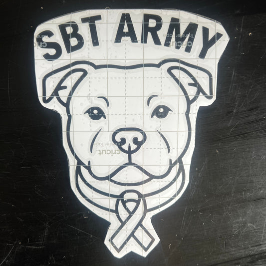 Staffy, Staffordshire Bull Terrier, SBT, Show Collar, Staffie, SBT Army SBT Army Decal, Stafford Decal, Staffordshire Bull Terrier Decal