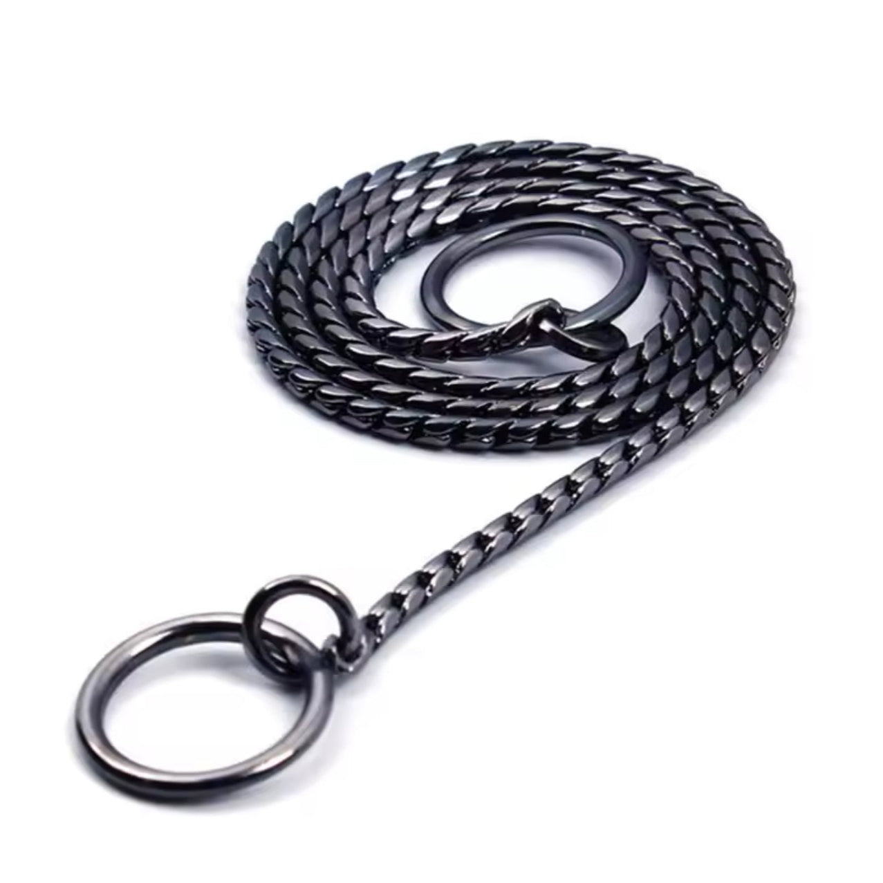 Large Dog Breeds, Leather Collar, Mastiff, Rottweiler, German Shepherd Snake Chain