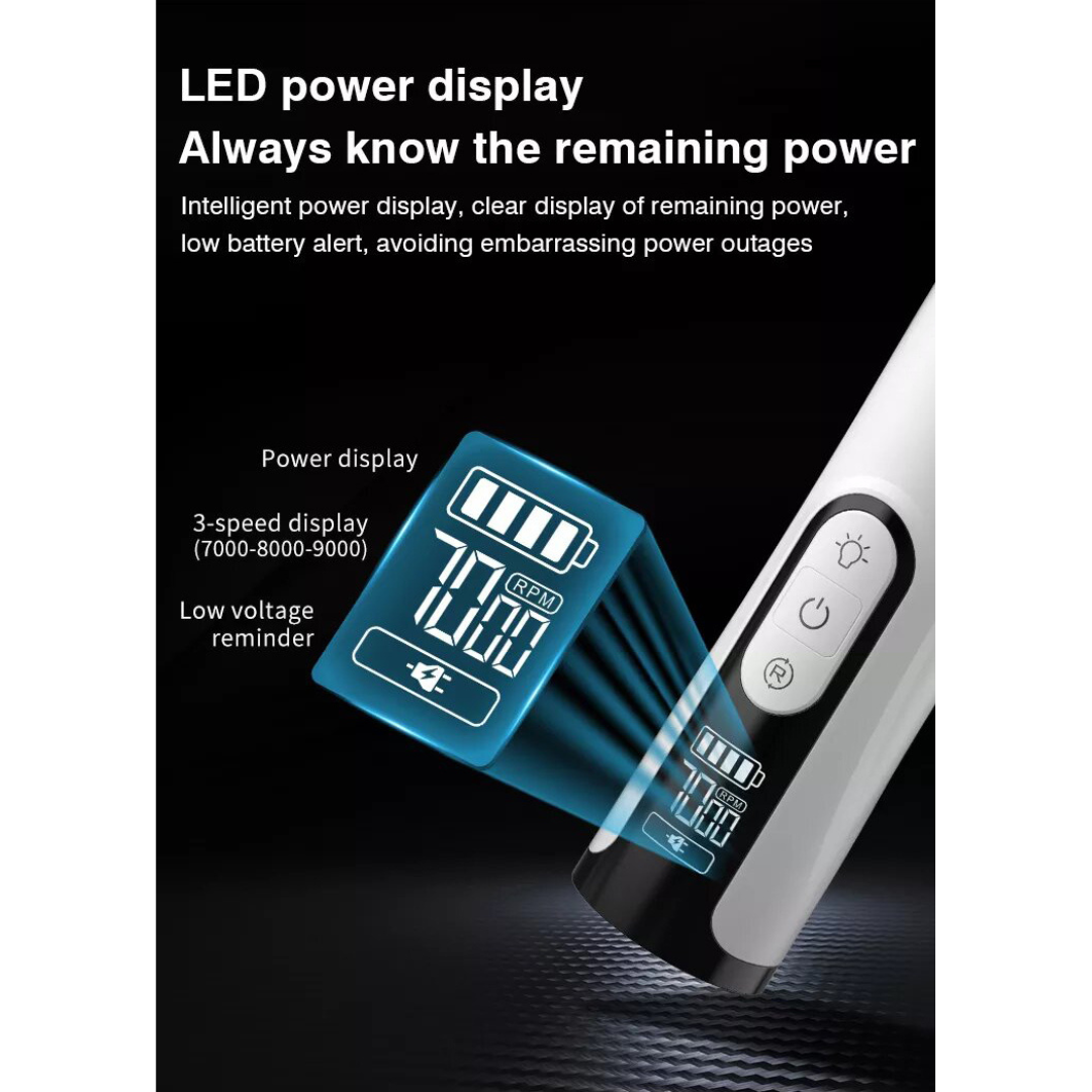 Pet Nail Grinder with 2 LED Lights Upgraded 3-Speed Electric Cordless