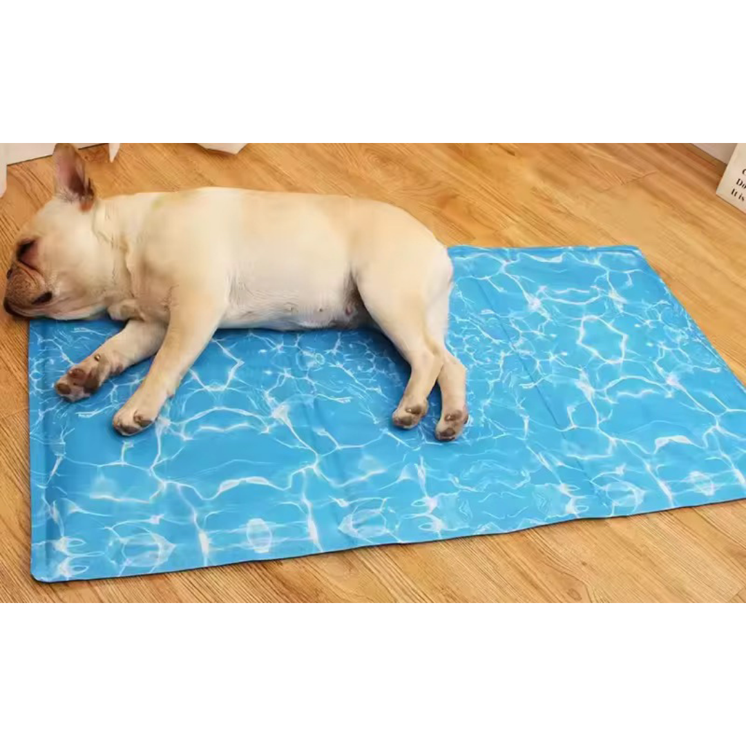 Cooling Pet Mat with Pressure-Activated Gel Pad for Indoor & Outdoor Summer Relief