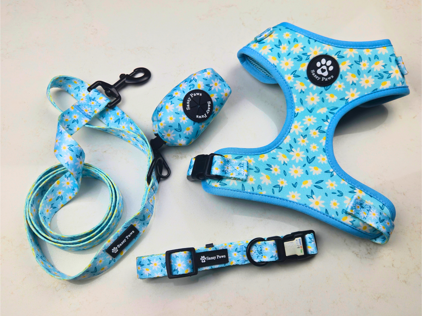 Dog Harness Bundle Set - Daisy Meadow