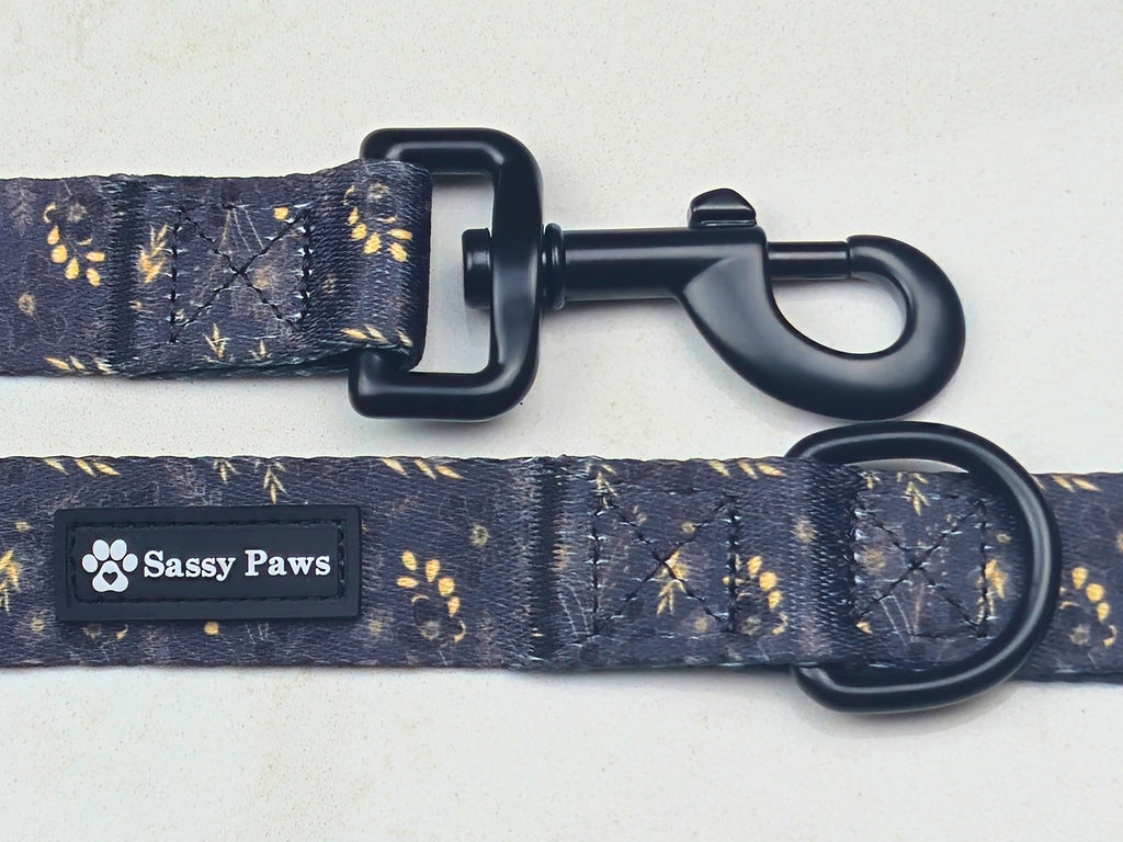 Dog Harness Bundle Set - Midnight Blossom
