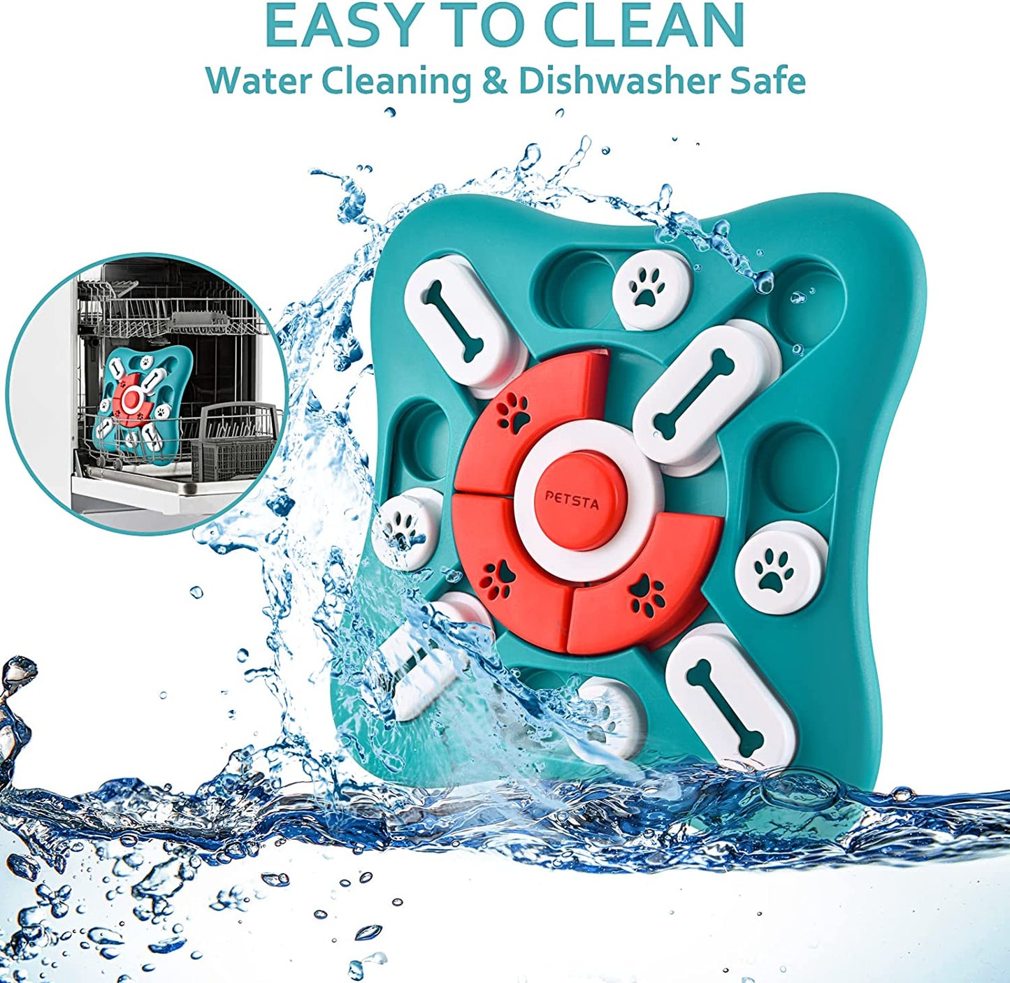 Dog Puzzle Toys, Squeaky Treat Dispensing Dog Enrichment Toys for IQ