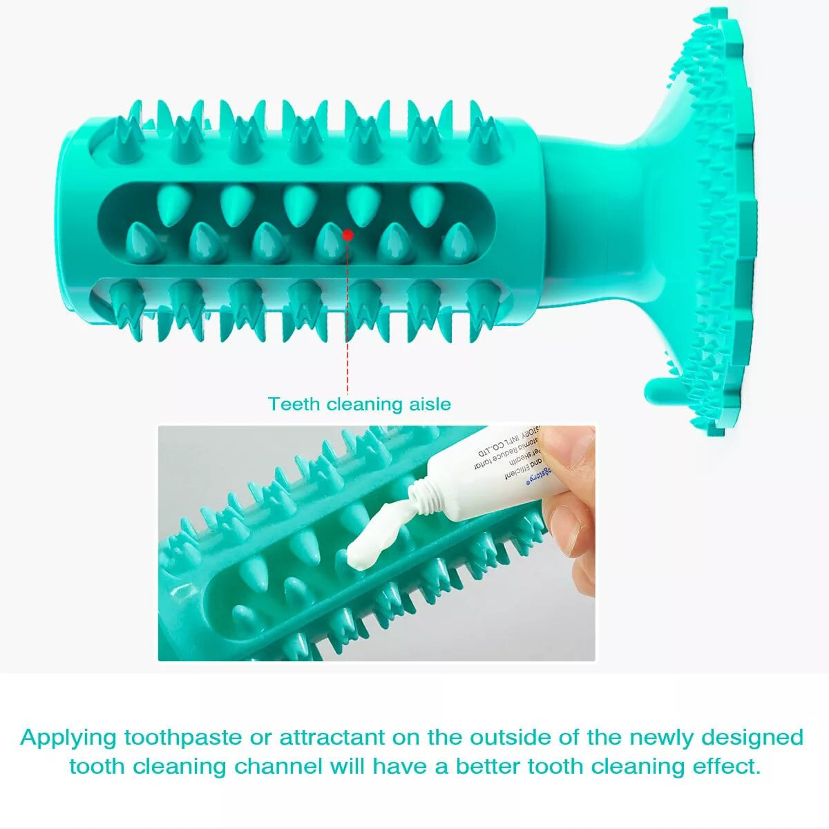 Dog Teeth Cleaning Squeaking Molar Rod Play Bite Toothbrush Toy