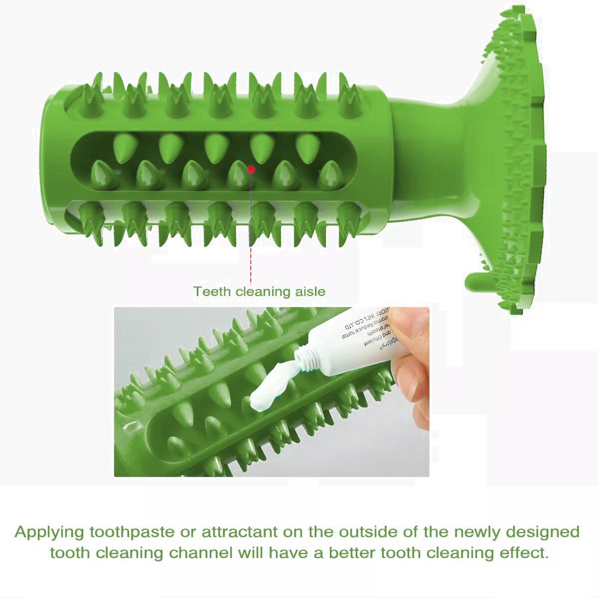 Dog Teeth Cleaning Squeaking Molar Rod Play Bite Toothbrush Toy