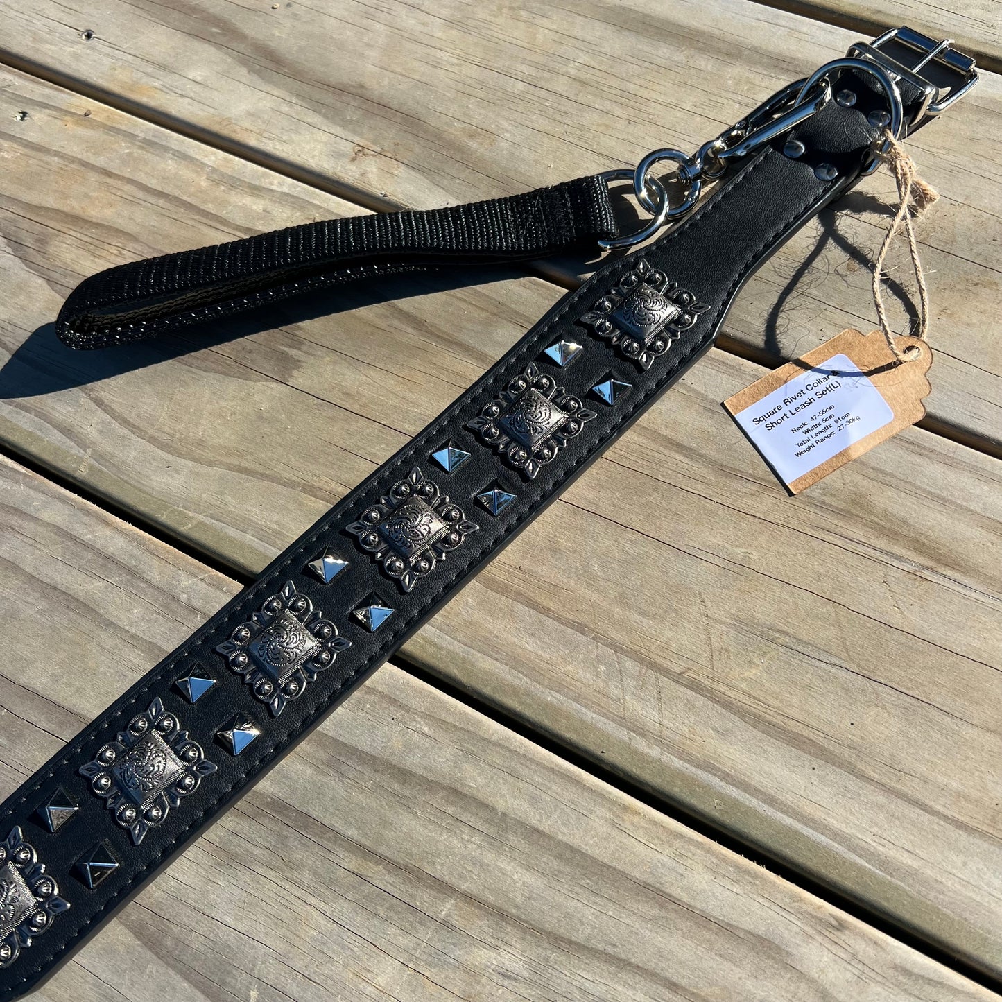 Black & Silver Collar set 37-45cm