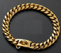 Gold Cuban Link chain dog necklace
