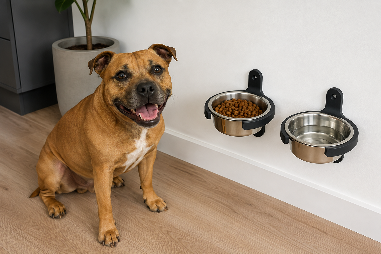 3D Printed Wall-Mounted Pet Bowl Holder