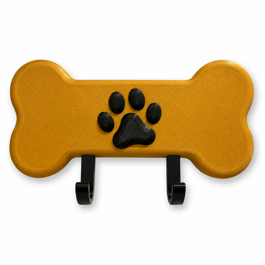 3D Printed Bone & Paw Double Hook
