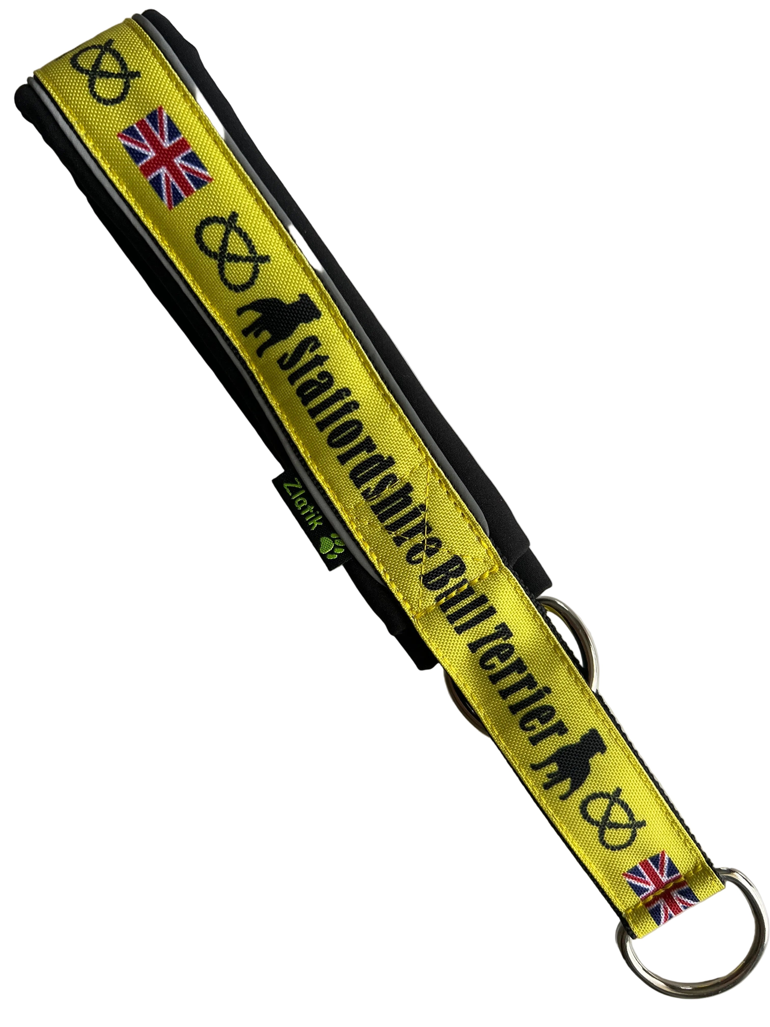 Yellow & Black (black backing) Soft Martingale Collar