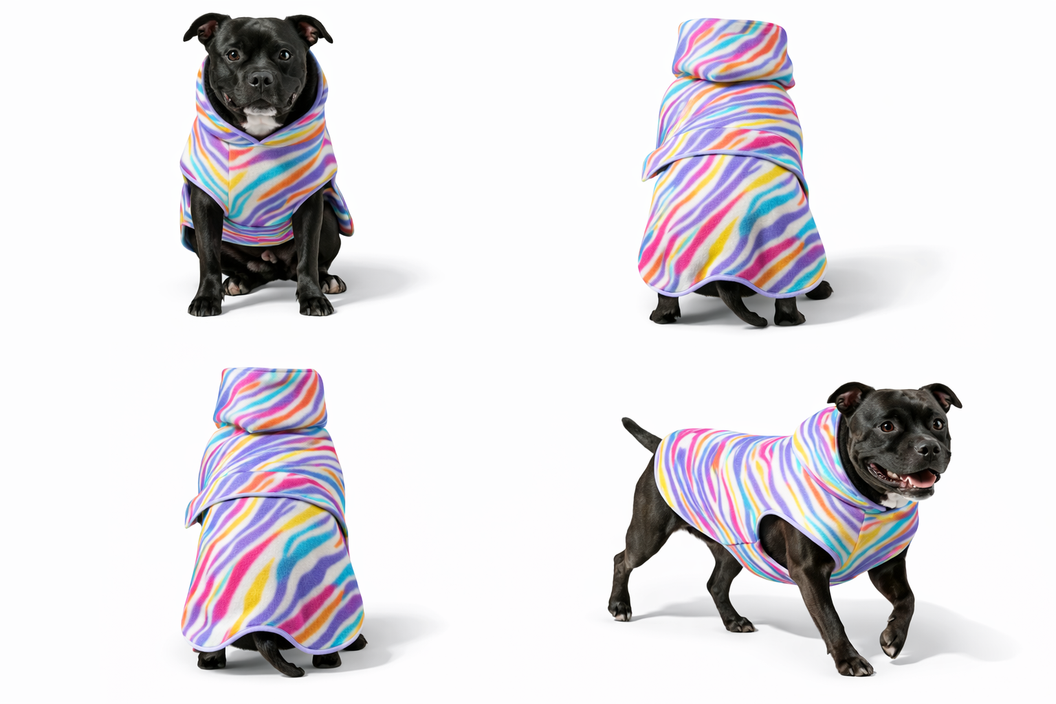 Stafford Snuggie Coat | Winter Dog Fleece for Staffordshire Bull Terriers