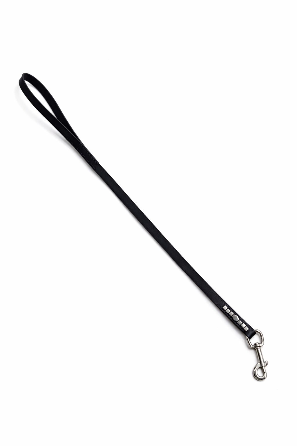 60cm Leather Stafford Show Leash – Black