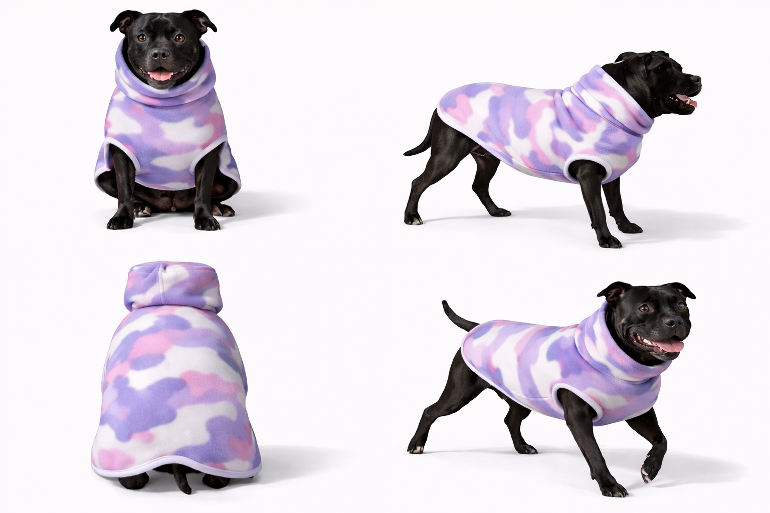 Stafford Snuggie Coat | Winter Dog Fleece for Staffordshire Bull Terriers