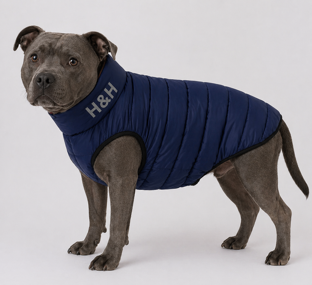 Hugo & Hudson London Red/Blue, Reversible Puffer Jacket – M47 (Sample Stock)