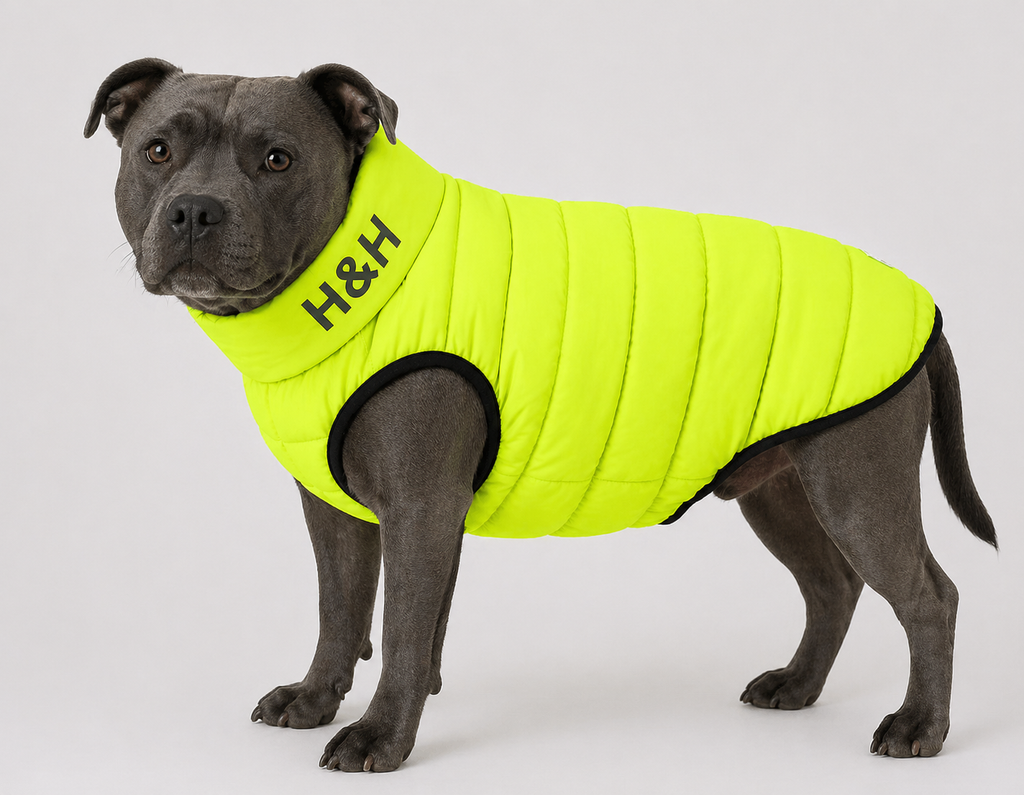 Hugo & Hudson London Green/Blue, Reversible Puffer Jacket – M47 (Sample Stock)