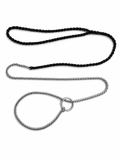 Black & Silver Snake Show Lead – 120cm