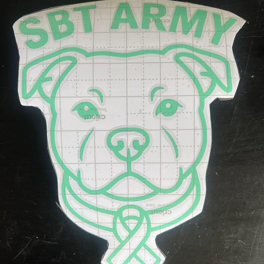 Staffy, Staffordshire Bull Terrier, SBT, Show Collar, Staffie, SBT Army SBT Army Decal, Stafford Decal, Staffordshire Bull Terrier Decal