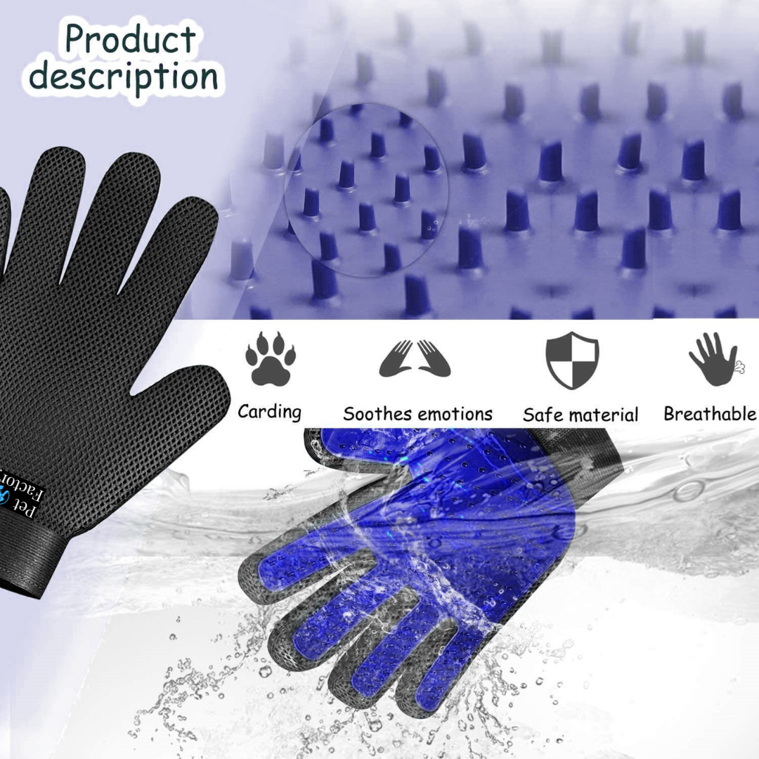 Pet Grooming Gentle Deshedding Glove