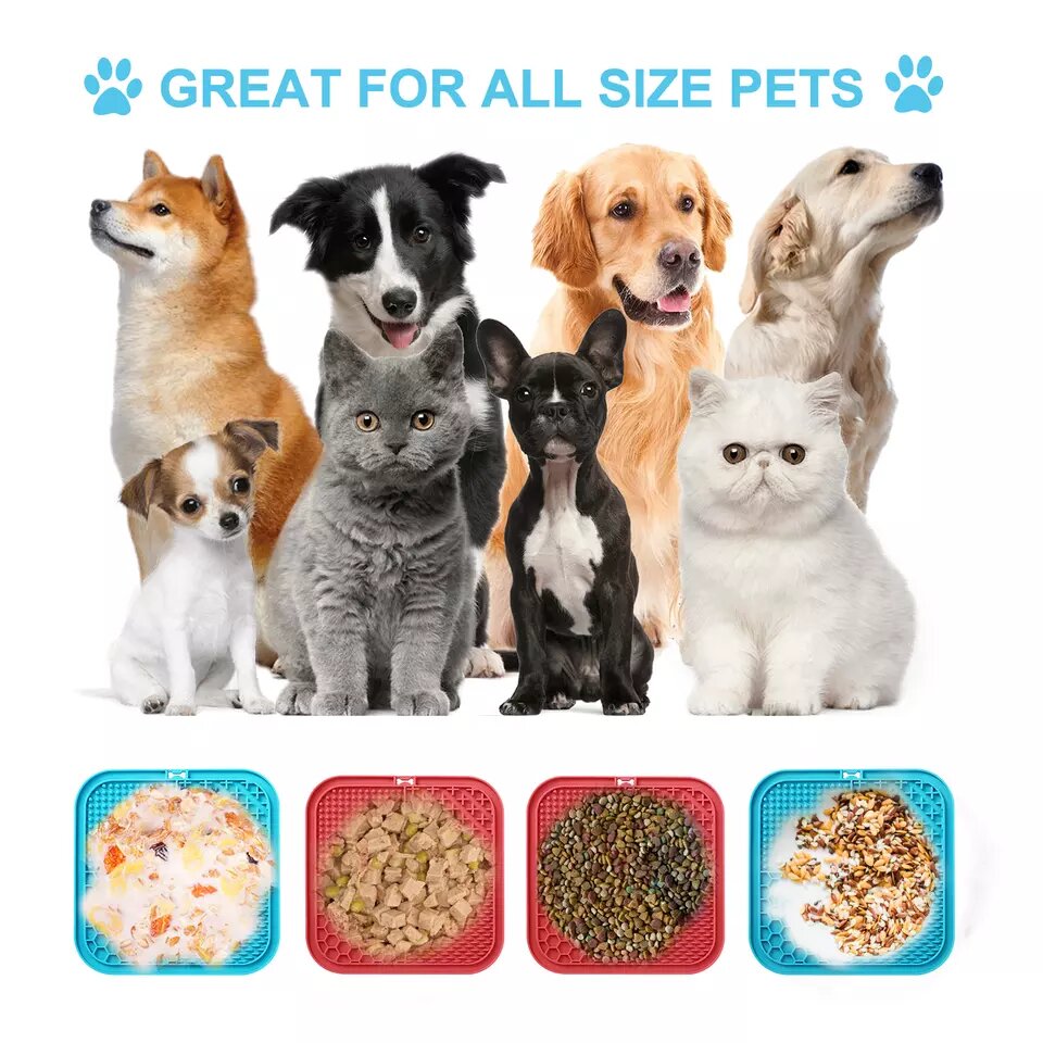 Pet Licking Mat - Food Slow Feeder Pad for Dog Anxiety Relief