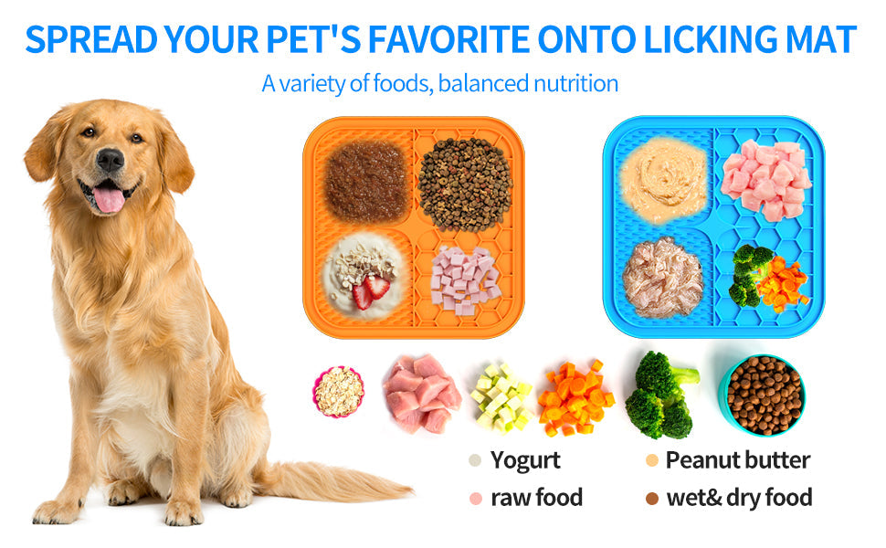 Pet Licking Mat - Food Slow Feeder Pad for Dog Anxiety Relief