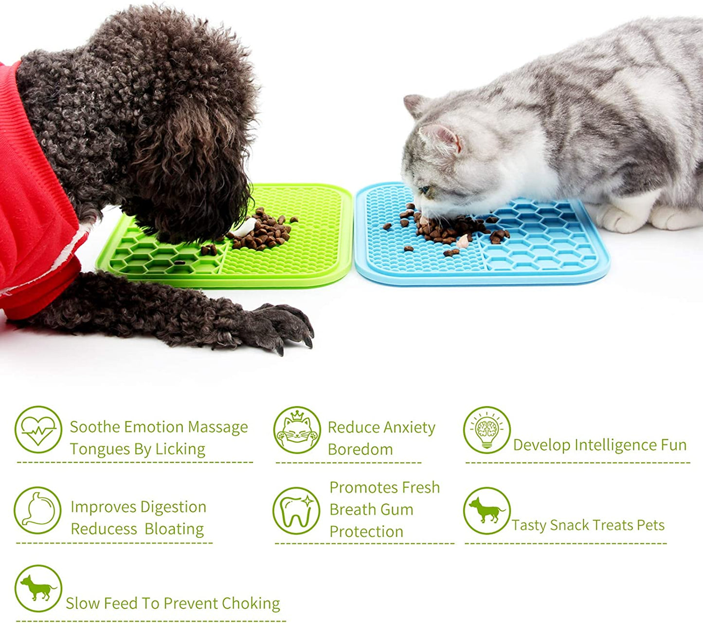 Pet Licking Mat - Food Slow Feeder Pad for Dog Anxiety Relief